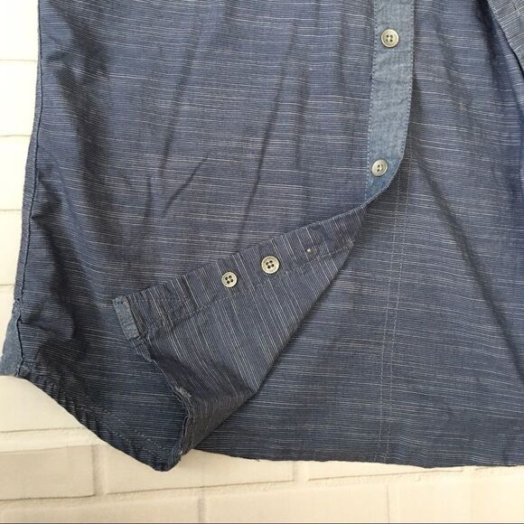 pd&c blue cotton button down shirt size small - Picture 6 of 9